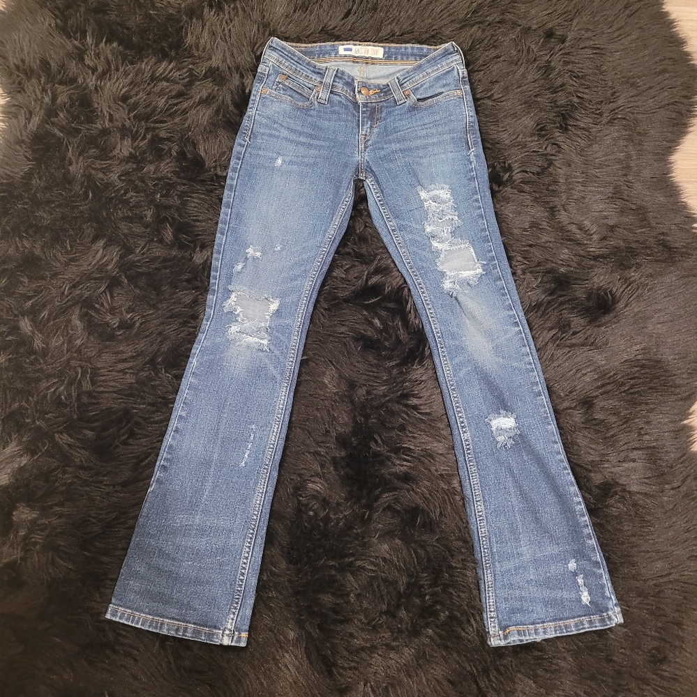 Levi's Demi Curve Distressed Bootcut Denim Jeans